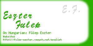eszter fulep business card
